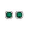 Korean Style Rhinestone & Zirconia Square Stud Earrings - Trendy European & American Fashion Jewelry