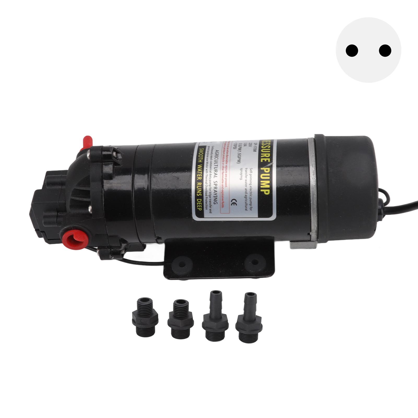 

Diaphragm Pump Plastic G3/8 Internal Thread Pressure Water Pump for Agricultural Irrigation EU Plug