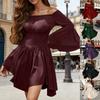 Renaissance Costume Women Medieval Pirate Corset Dress Off Shoulder Bells Sleeve Fairys Dress