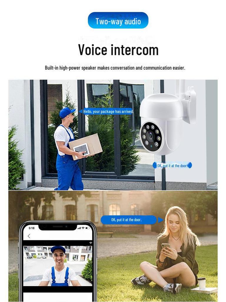 360° HD Panoramic Night Vision Outdoor Wireless Camera with Mobile Remote Access