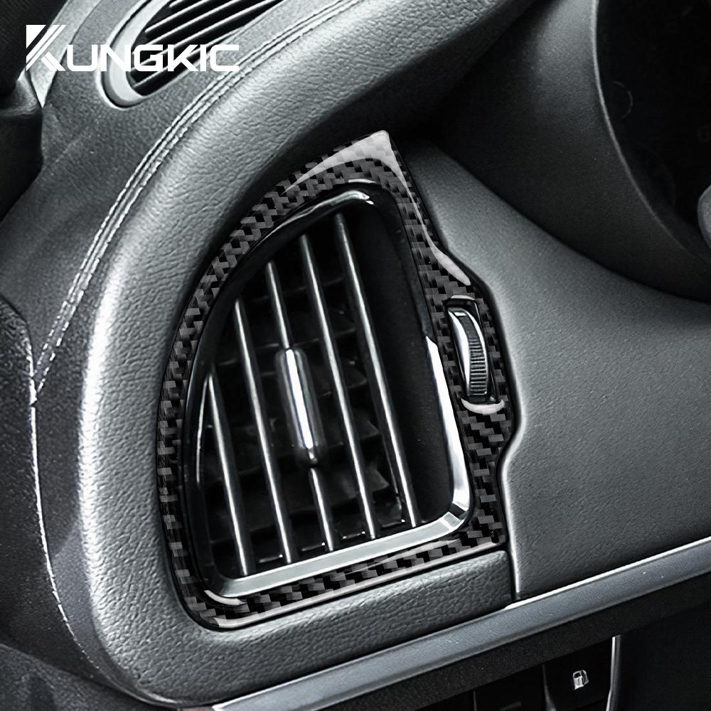 Real Soft Carbon Fiber Sticker For Kia Stinger CK 2019 2020 2021 2022 2023 LHD RHD Car Instrument AC Outlet Trim Accessories