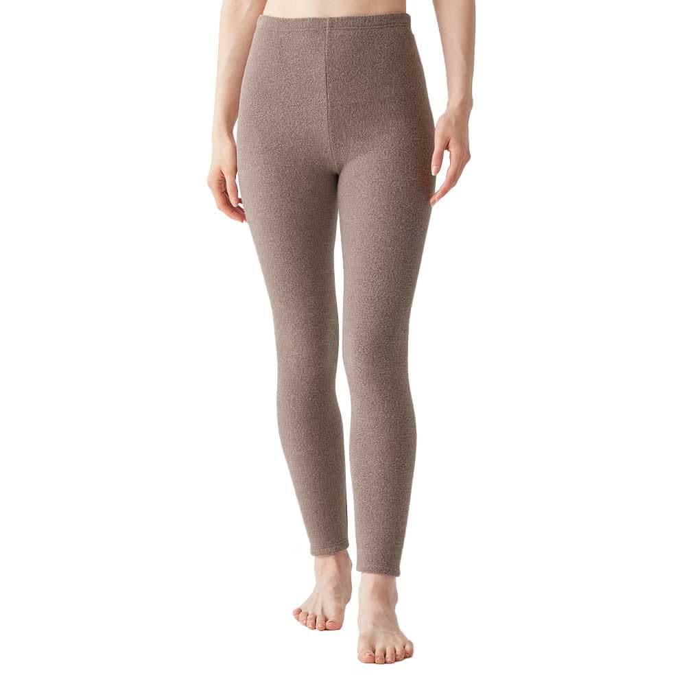 Gunze HOTMAGIC MH9561 Thick Brushed Warm Cold Gray Heather Women's Leggings, Fabric, Moisture-Wicking, Heat-Generating, Innerwear, Protection,