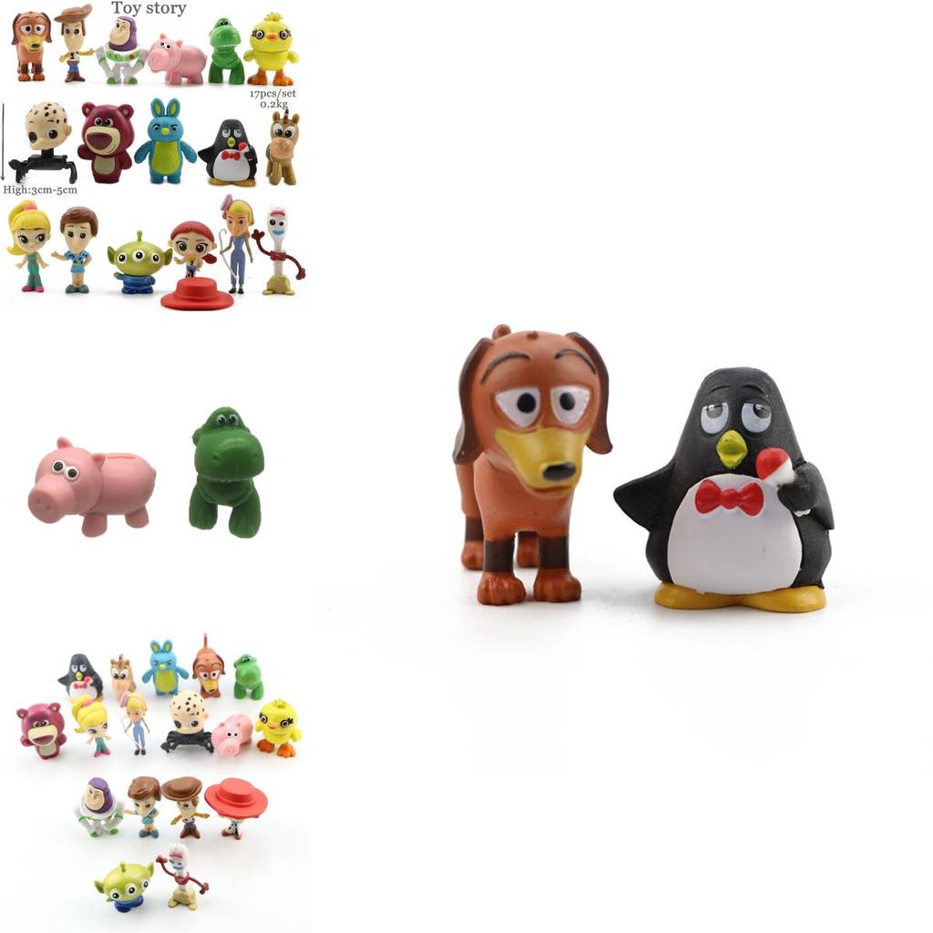 Toy Story 4 Colorful Collectible Mini Figures Set Of 17 Includes Forky Ducky Bunny