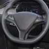 ABS Car Steering Wheel Frame Sticker Trim Cover For Tesla Model S Model X Inner Steering Wheel Decoration  Accessories