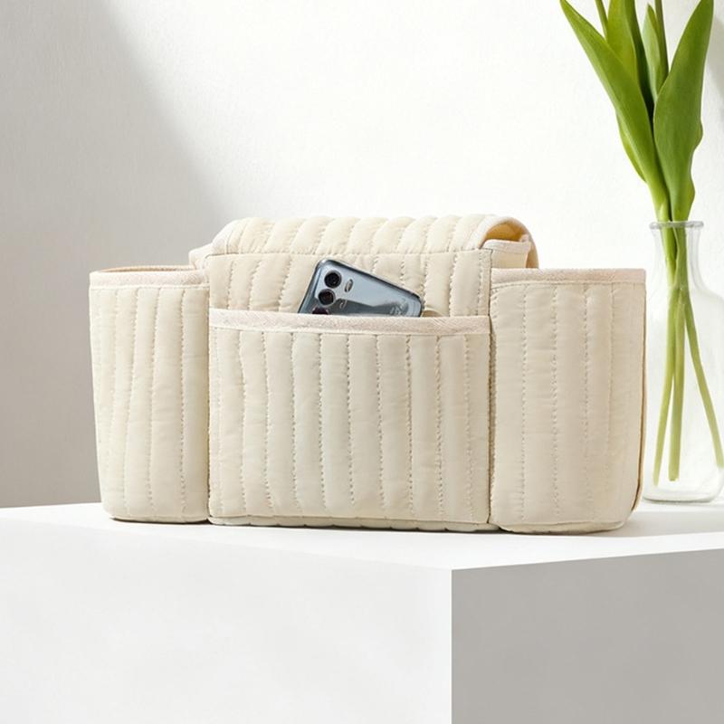 Multifunctional Organizer Bag Baby Strollers Hanging Bag Multiple Compartment Pushchair Storage Bag for Toy Water Bottle