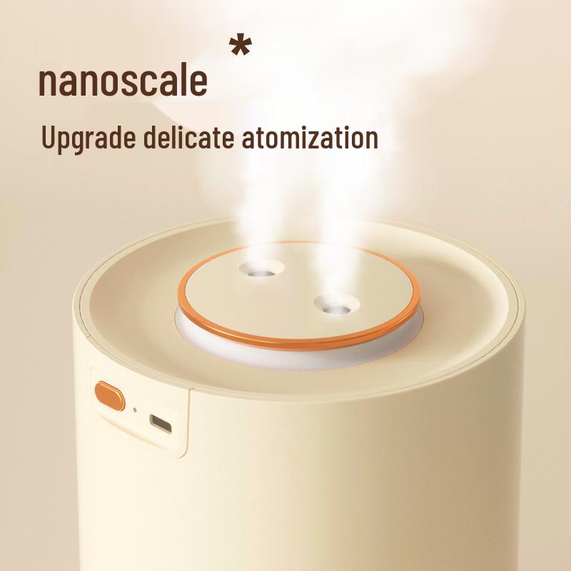 Compact USB Dual-Spray Humidifier for Home, Office, or Dorm - Mist & Aromatherapy Diffuser.