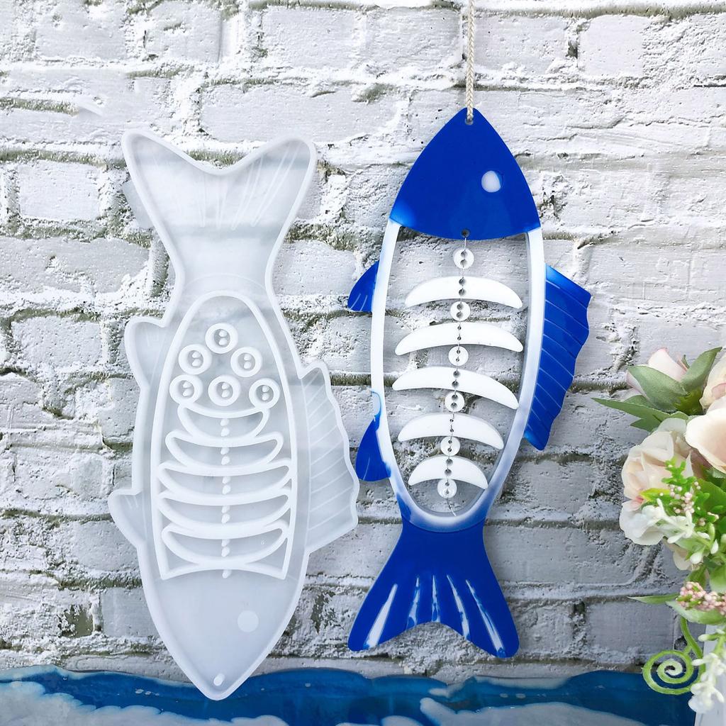 Matrițe Flexibile din Silicon Os de Pește Matrițe pentru Confecționarea Bijuteriilor Textură Siliconică Potrivită pentru Pandantiv Colier și Brățară