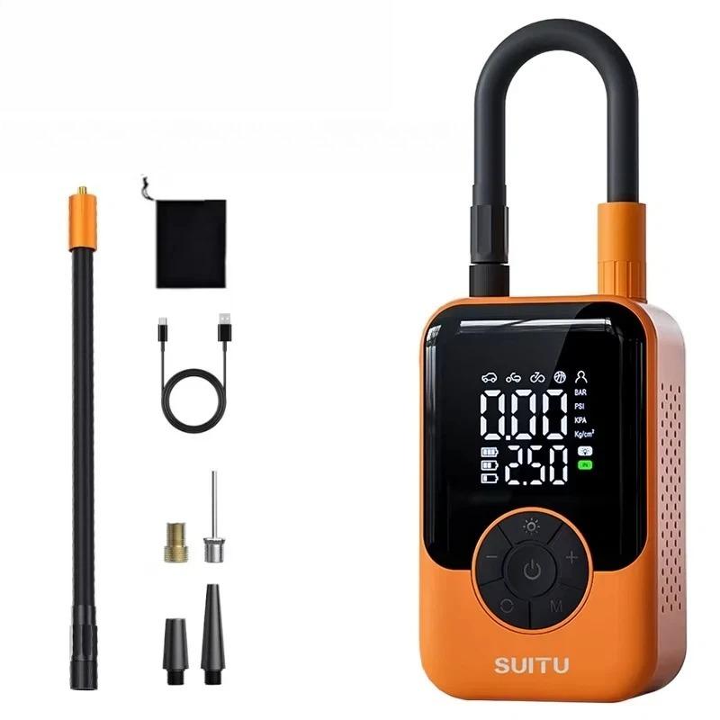 Wireless Car Tire Inflator Portable Air Pump 3000mAh Rechargeable Battery Mini Tyre Inflator for Sedan Motorcycle Bicycle