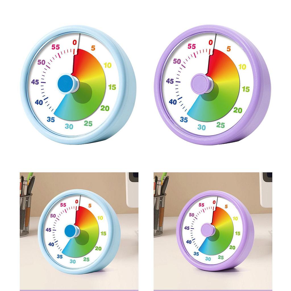 60 Minute Visual Timer,Study Time Management Nonslip Silent Countdown Clock for Classroom Housework Exercise Home Cooking