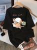 Summer TShirts Womens The Cat That Runs After Work Prints Tops Soft ONeck Short Sleeve Tees Basic Clothes Women Clothes