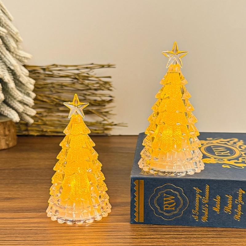 Nachtlicht Weihnachtsbaum Schmiedeeisen Für Schlafzimmer Zimmer Wohnzimmer Tischplatte Weihnachts-Festival Party Atmosphäre Deko