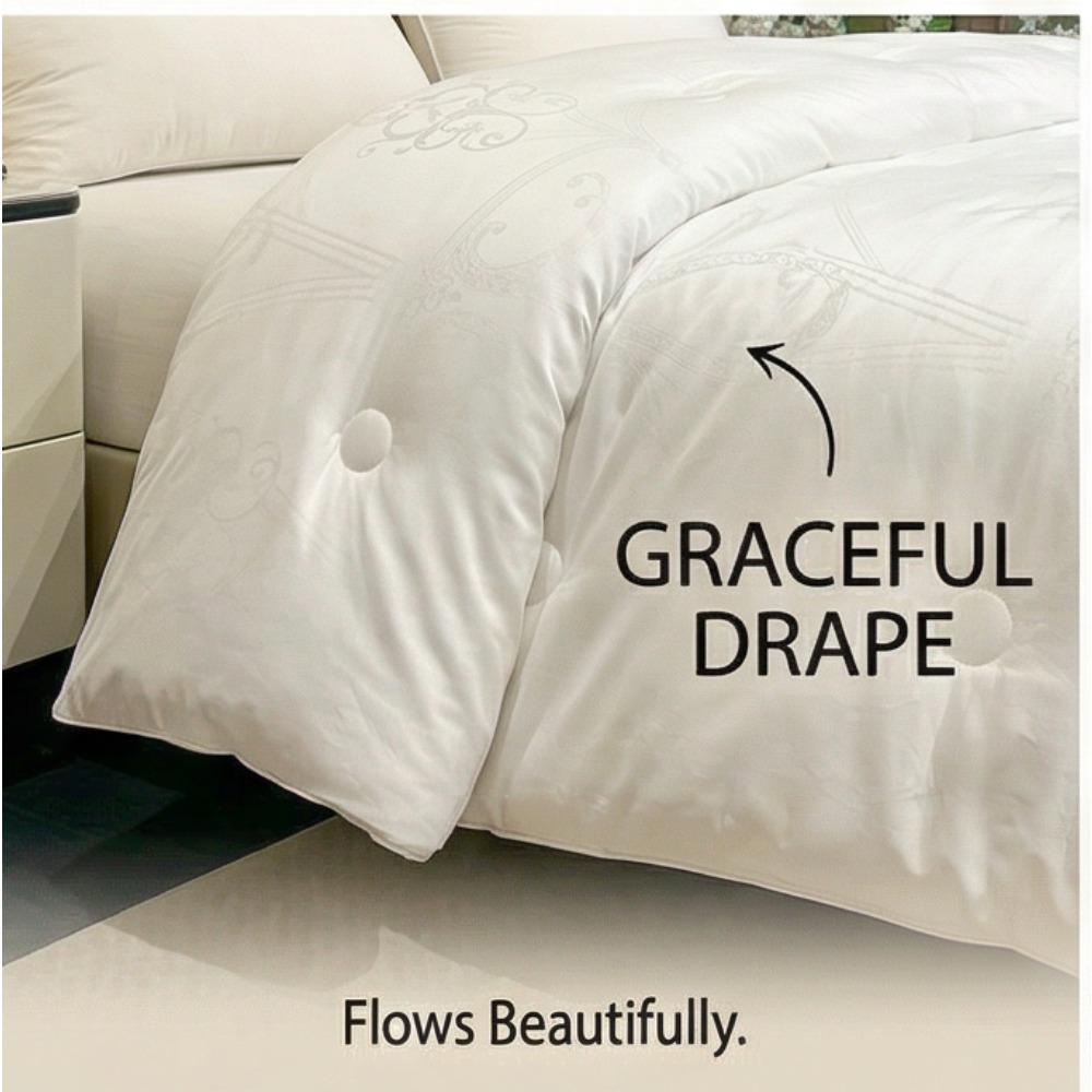 Jakarlı Soya Lifi Kalınlaştırılmıştır, Her Mevsime Uygundur (İlkbahar, Yaz, Sonbahar, Kış) Yatak Takımı için.