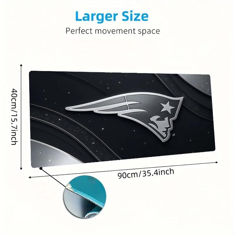 New England Patriots2 Print Cushion Non-slip Laptop Tablet Big Mousepad XXL Mat Mini PC Playmat With Lock edge