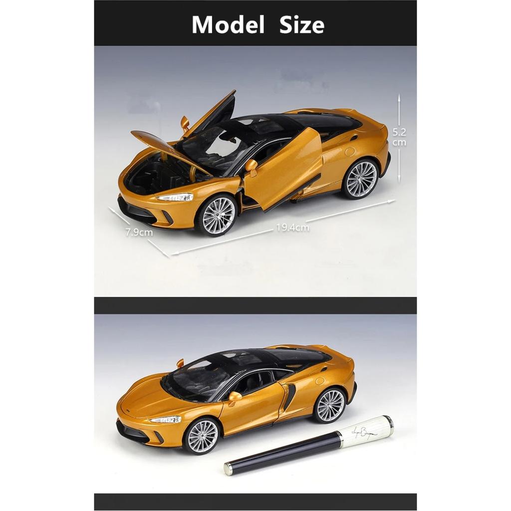 WELLY 1/24 McLaren GT Alloy Sports Car Model Diecasts Metal Racing Super Vehicles Car Model High Simulation Collection Kids Gift