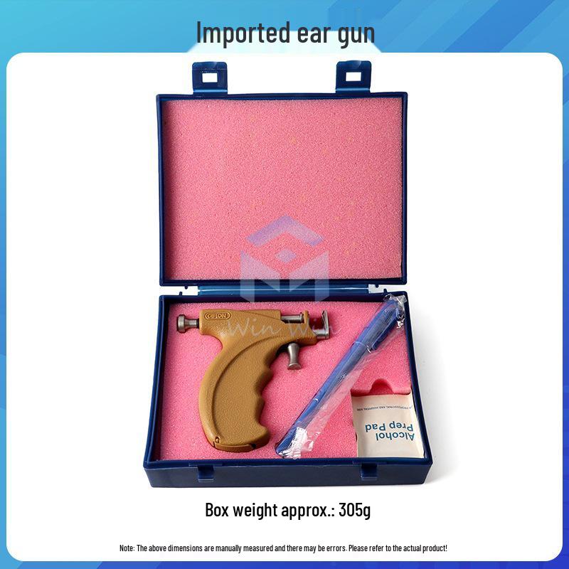 Painless Ear Piercing Gun with Sterile Gold-Plated Studs for Ear Jewelry