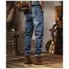 Plus Size Men's Spring and Summer Jeans Men's Retro Big Cow Style Loose Stretch Denim Trousers Plus Size