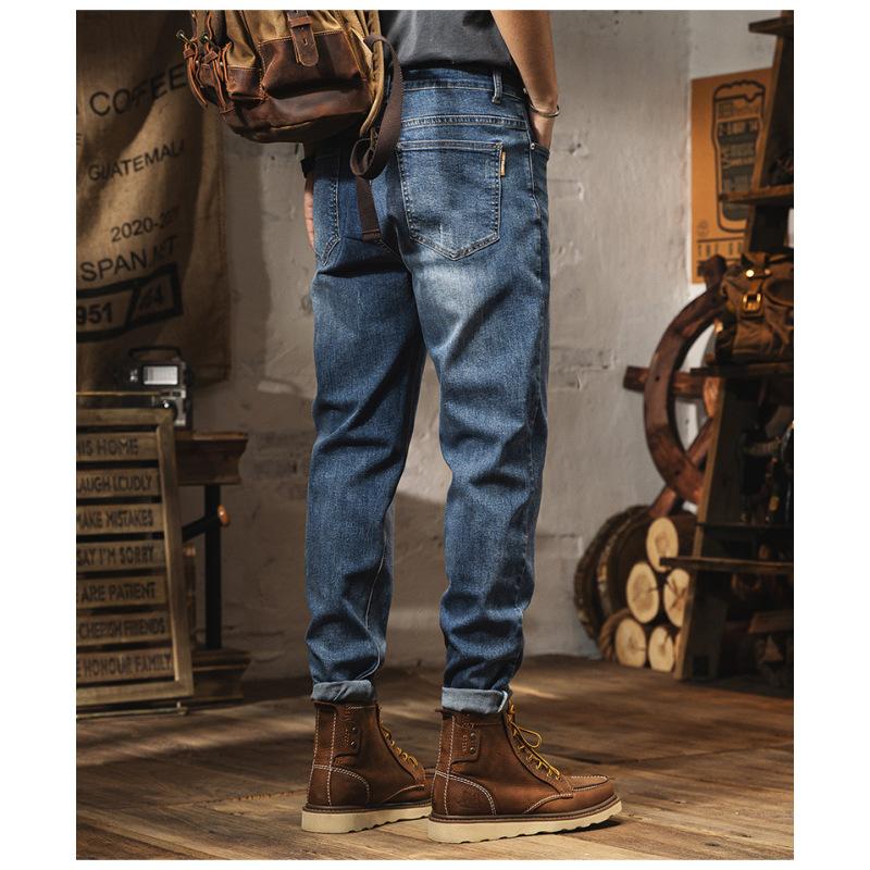 Nadměrná velikost pánské jarní a letní džíny pánské volné strečové džínové kalhoty ve stylu retro big cow plus size