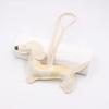 Cute Puppy PU Leather Key Ring Handmade Animal Bag Charm DIY Dachshund Dog Keychain  Keys Ornament
