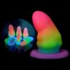 Colorful Mixed Color Shit Butt Plug Luminous Boxing Anal Anal Dilatation Device Liquid Silicone Soft Masturbation Sex Product
