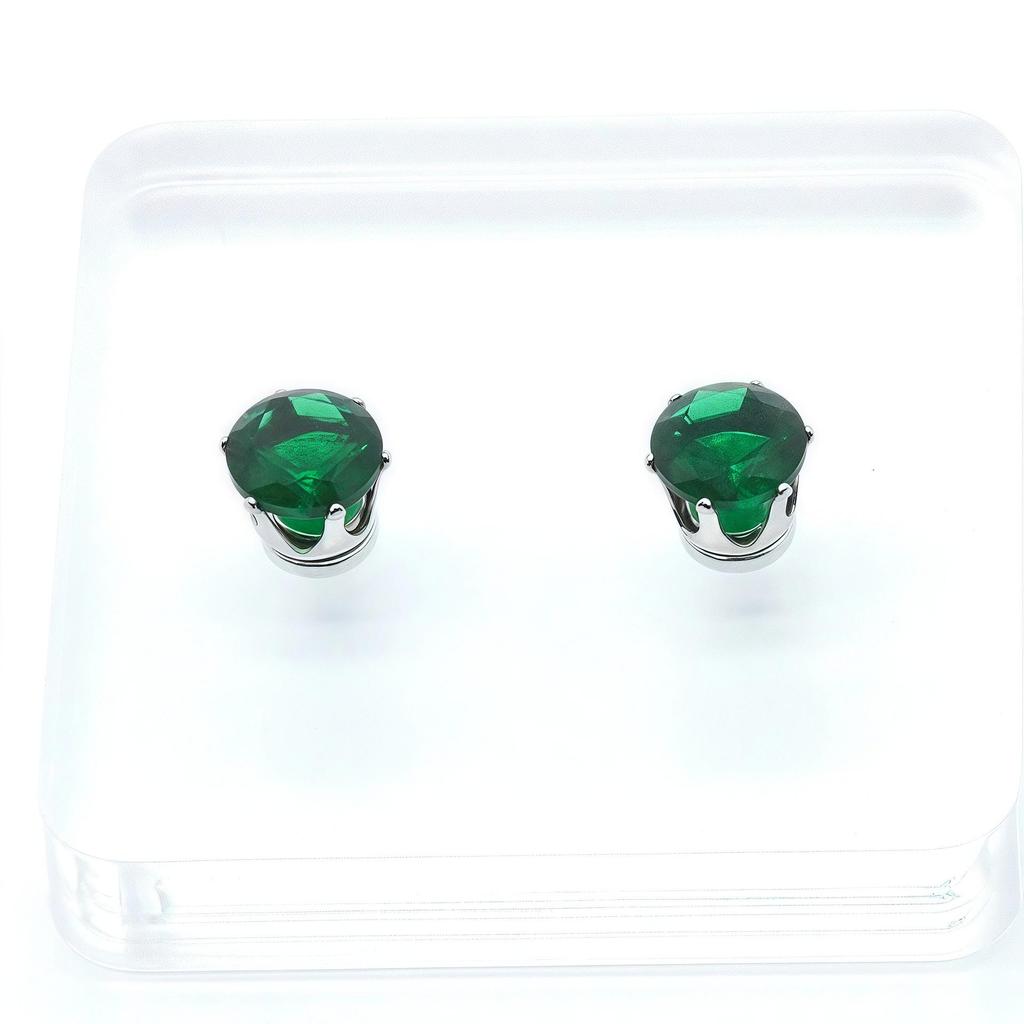Stainless Steel Zirconia Magnetic Ear Clip - No Piercing Needed, Sparkly Hole-Free Stud for Girls