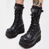 Fashion Women's Boots 2025 Autumn Women Ankle Boots Platform Wedges High Heels Short Boots of Women New Fashion Design Zip Cosplay Shoes