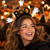 Photo Shoot Hairpiece Halloween Black Bat Headband for Women, Gothic Rose Boo Ghost Cosplay Hairband Adults Hair Accessories Festive, Party