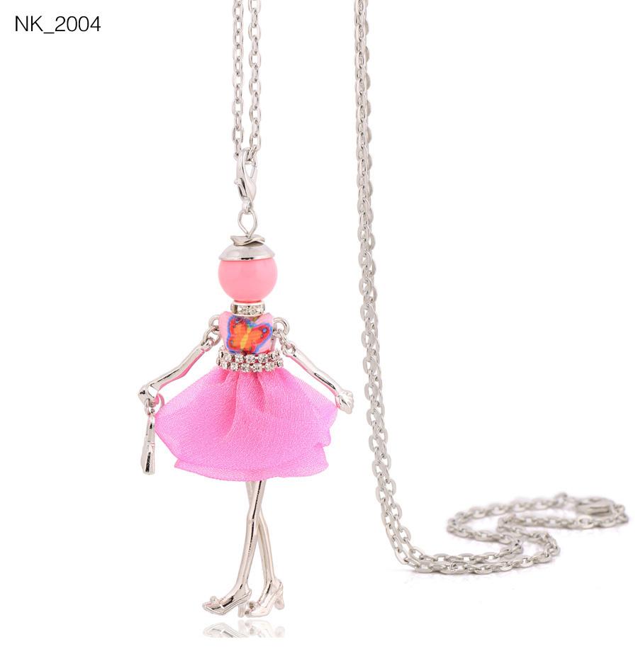 Cute Women Necklace Statement Lady Charm Long Trendy Necklace New Fashion Female Big Pendant Lovely Jewelry Gift