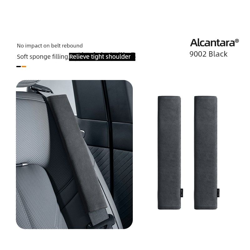 Car Safety Belt Shoulder Pad Cover Long a Pair of Suede Car Safety Belt Protective Cover Shoulder Protective Cover Wear-Resistant Clothes