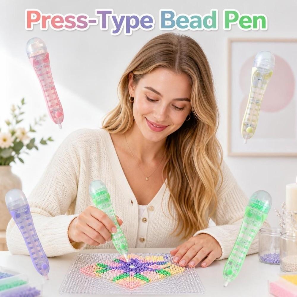Automatic Bead Placement Pen Efficient Perler Bead Dispenser Bead Positioning Pen Kids Toys