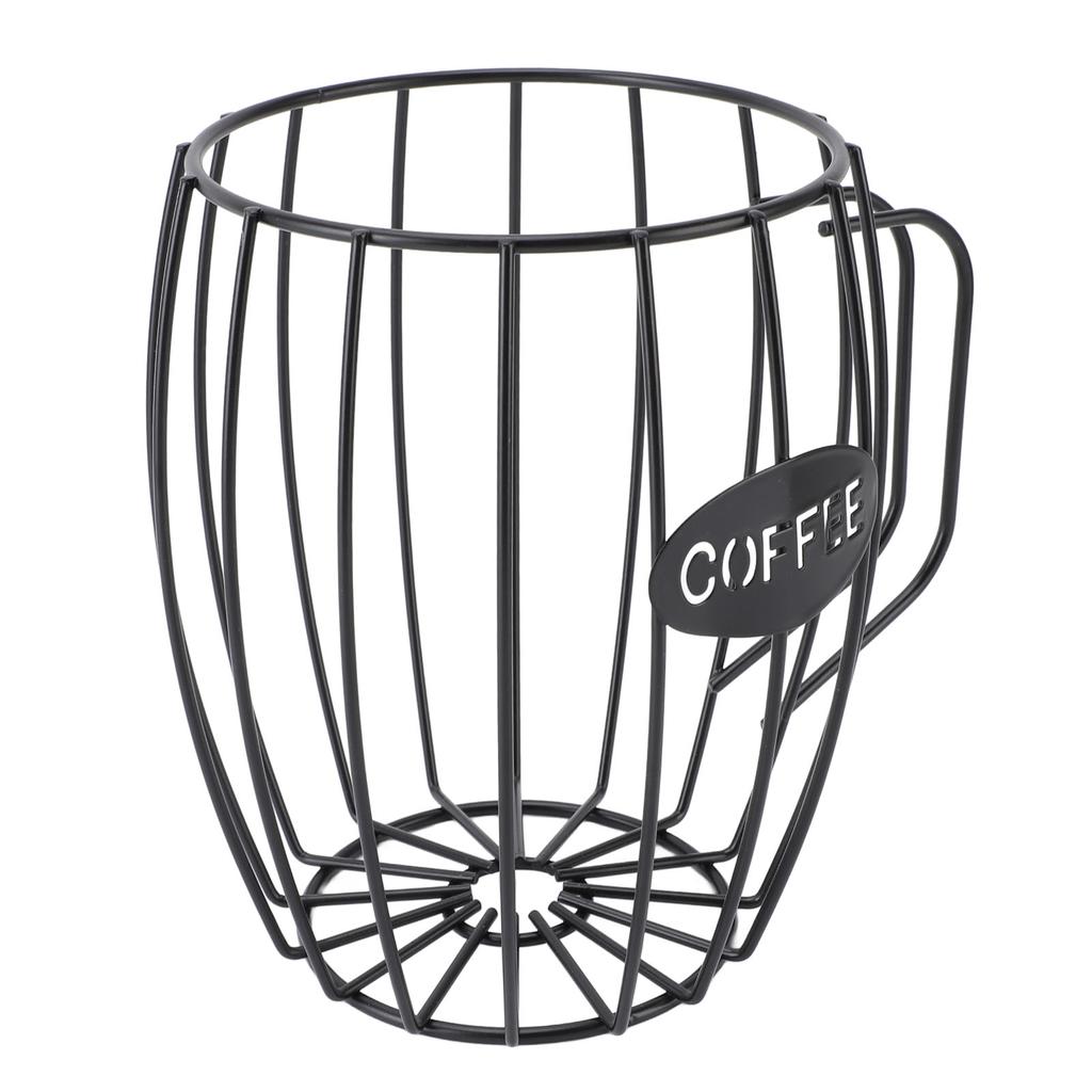 Coffee Pod Holder Iron Metal Beer Cup Shaped Coffee Capsule Storage Basket Organizer for Counter Cof