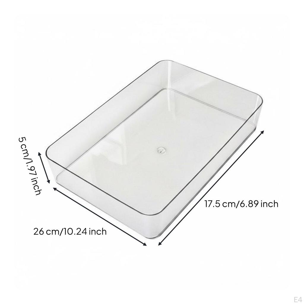Cosmetic Storage Box Compartmentalized Clear Acrylic Organizer Easy to Clean Makeup Bin
