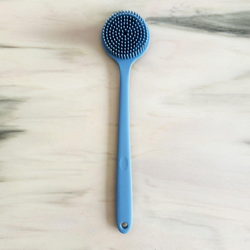 Back Scrubber for Men and Women Silicone Bath Brush Long Handle Double Sided Extended Bathing Scrubbing Massage Brush