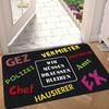 1pc Funny Doormat Funny Prohibition Signs Non-Slip Mat, Indoor/Outdoor Mat for Front Door, Kitchen, Bathroom Humorous Decor