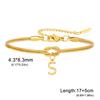 Minimalist Double Layer Snake Chain DIY Alphabet Bracelet Anklet Jewelry Simple Pendant Necklace For Women Gift