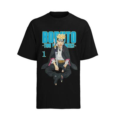 Boruto Naruto Uzumaki Anime Sasuke Ninja Maglietta da Uomo Cotone Biologico