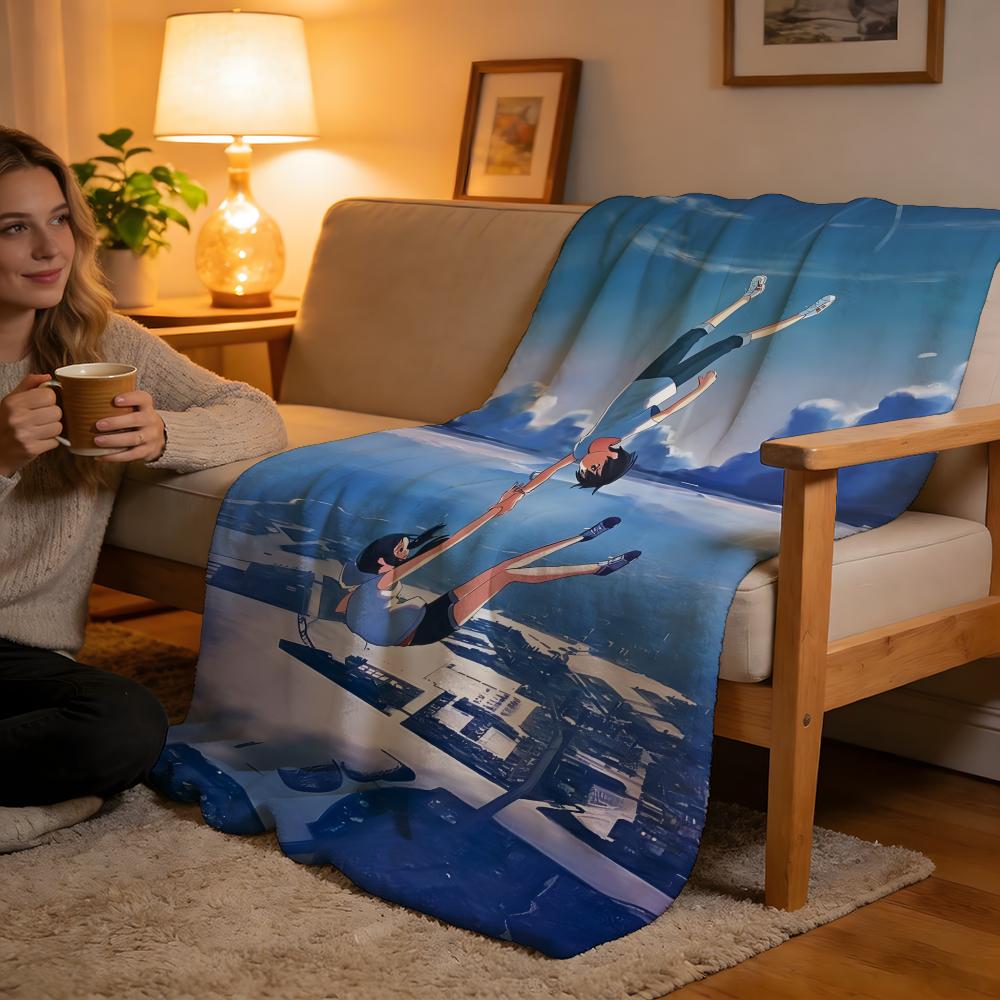 Throw High-Density Short Plush Blanket For Sofa Nap Air-Conditioned Room Soft Skin-Friendly Weathering With You