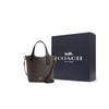 Coach Hanna 18 Marke Logo Magnetischer Druckknopf Abnehmbare Eimer Tasche Damen Umhängetasche Gold Braun Schwarz CR256-IMAA8