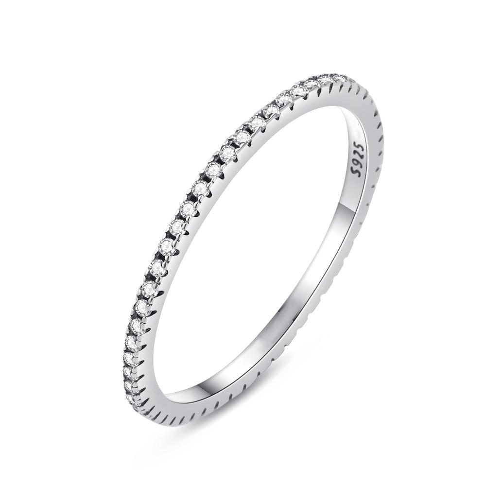 Original 925 Silver Women Finger Rings for Women Silver Colorful Heart Zirconia Stone Daisies Stars Trinkets