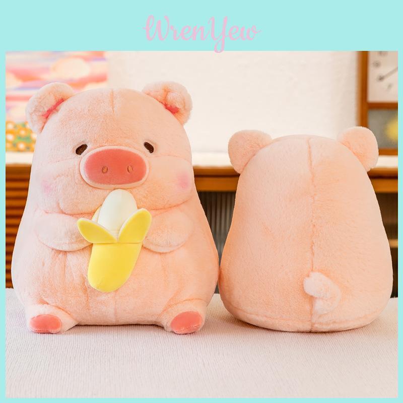 Adorable Lulu Pig Plush Toy Cute Banana Pig Stuffed Animal Pillow Soft Pp Cotton Cushion 50cm