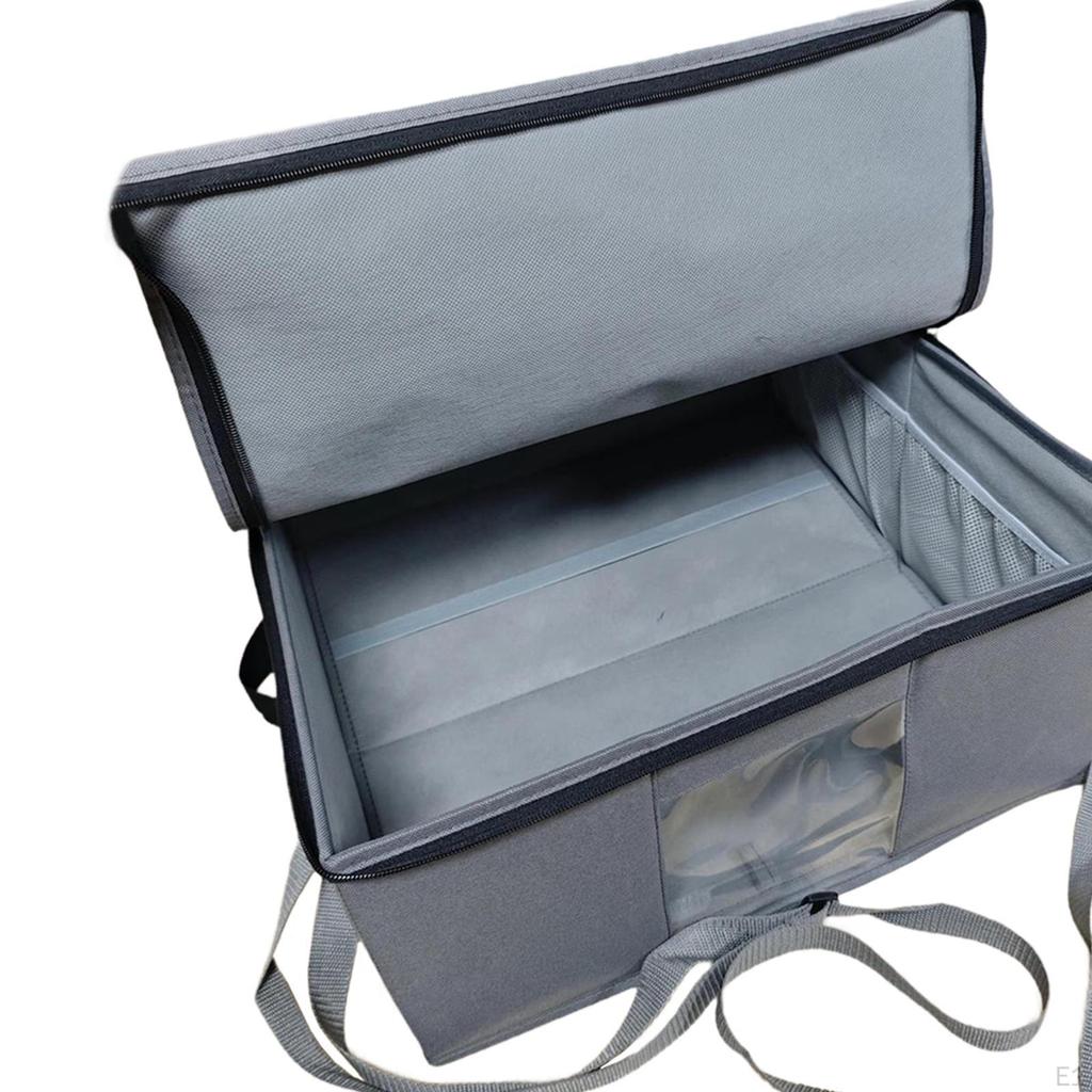 Reisekappenbox Behälter Transparentes Fenster Faltbar Fassungsvermögen für 5 Hüte Aufbewahrungstasche Runde Krempe