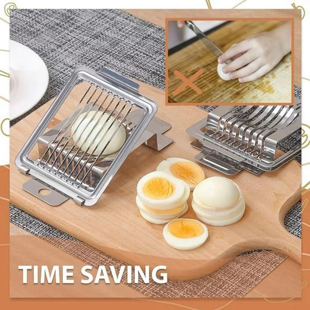 Stainless Steel Fruit Cutter Heavy Duty Metal Sectioner Cutter Mold Boiled Egg Slicer  Household
