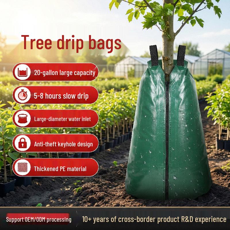Borsa riutilizzabile per l'irrigazione degli alberi da 20 galloni - Borsa premium in PVC a rilascio lento per irrigazione a goccia