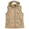 Herfst en winter dames effen kleur glanzende mode capuchon winddicht verdikte warme damesvestjas 5 kleuren