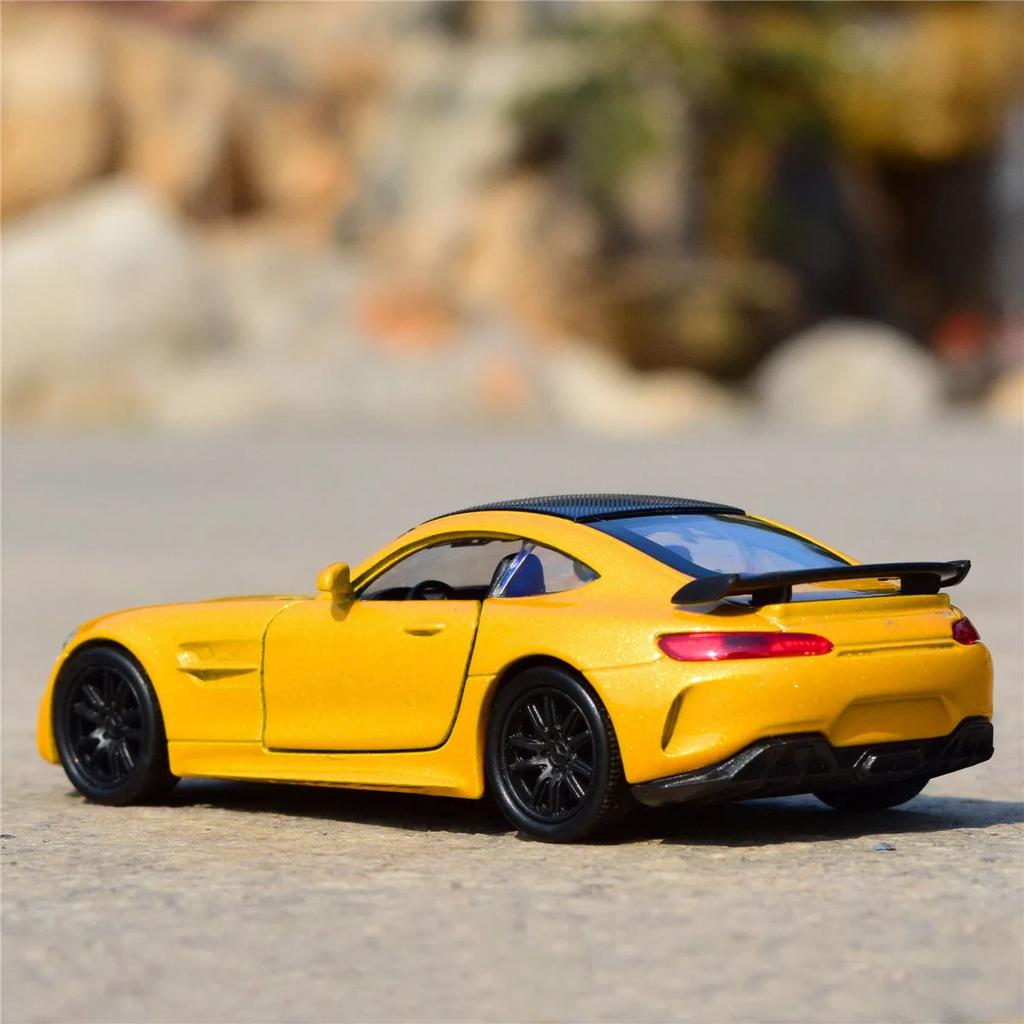 Welly 1/36 Mercedes-Benz AMG GT R Alloy Sports Car Model Diecast Metal Toy Vehicle Car Model Simulation Collection Children Gift