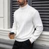 Suéter de Punto para Hombre Otoño Invierno, Jersey Casual de Cuello Medio de Color para Uso Diario al Aire Libre