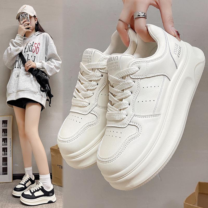 Thick-soled Heightening Board Shoes Women's Fashion Versatile Little White Shoes Spring New Small Sports and Leisure Shoes