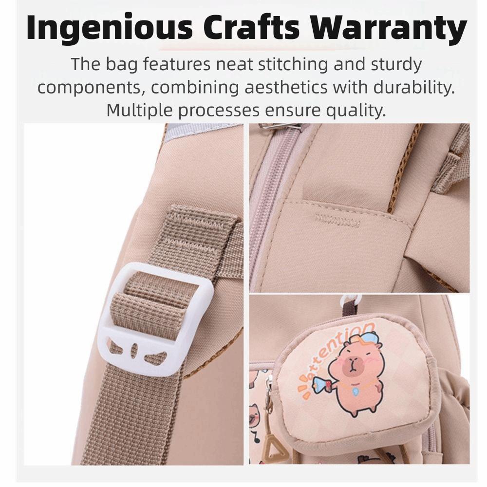 Fashionable Cartoon Nursery Backpack Adjustable Straps Double Shoulder Bag  Elementary School