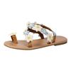 Shoes Women Wedges Sandals Women Summer Flowers Beach Elastic Band Casual Open Toe Flat Soft Bottom SandáLias Femininas