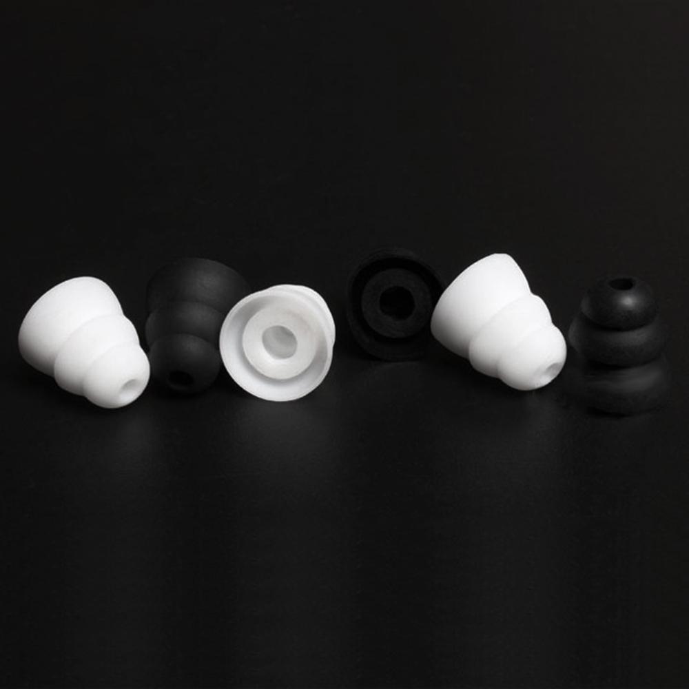 3 Pairs 6 PCS Three Layer Silicone In Ear Earphone Covers Cap Replacement Earbud Bud Tips Earbuds Eartips Earplug Ear