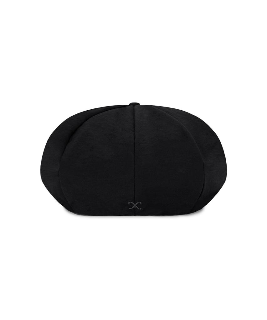 Bajal Va Curved Logo Easy Fit Newsboy Cap Black